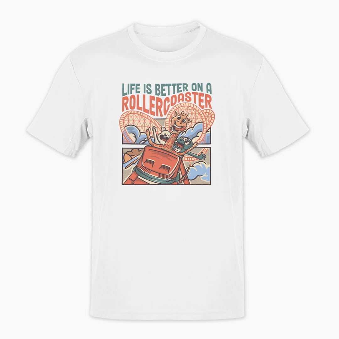 LIFE IS BETTER ON A ROLLERCOASTER T Shirt Coasterfashion.de